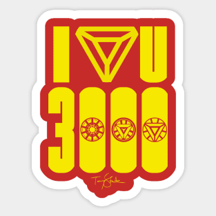 I LOVE YOU 3000 Sticker